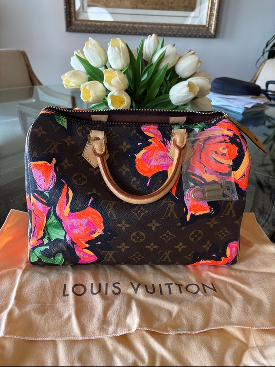 Louis Vuitton Handbags - Limited edition Louis Vuitton Monogram Steven sprouse roses Speedy Handbag
